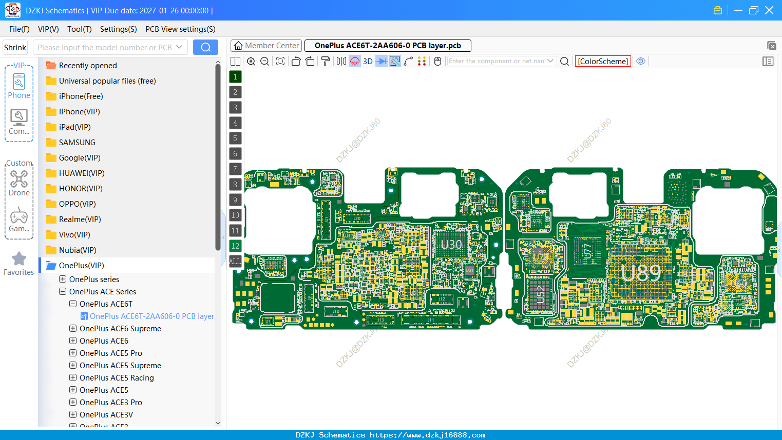 OnePlus ACE6T-2AA606-0 PCB Layer
